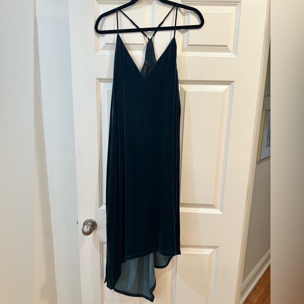 BCBGMaxAzria Black High-Low Slip Dress